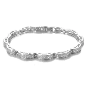 Women's Fashion CZ Cubic Zirconia Bridal Wedding Bracelet