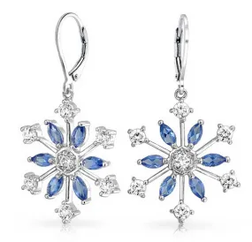 Women's Fashion CZ Snowflake Bridal Wedding Earring