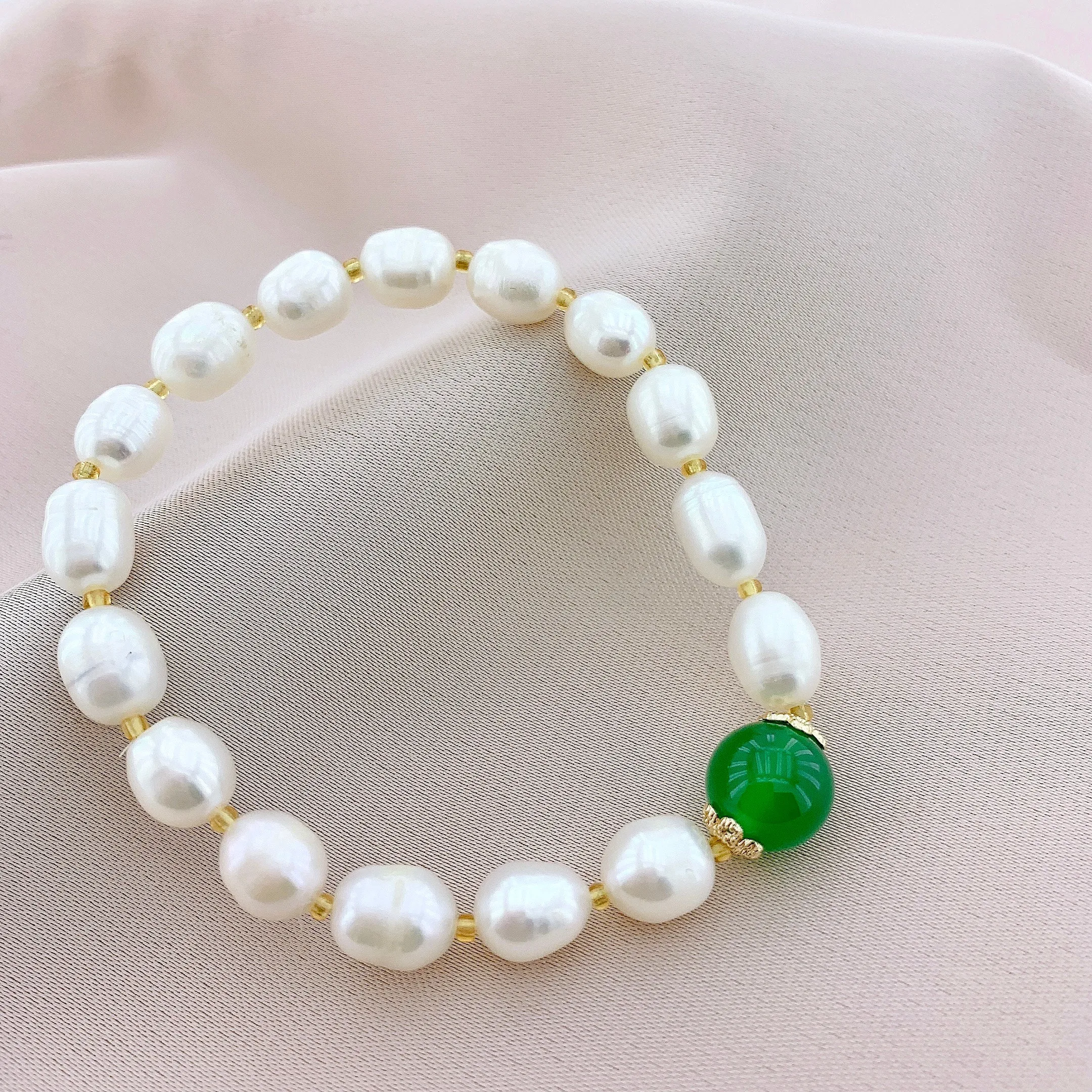 Women's Fashion Fresh Water Pearl Gemstone Bracelet