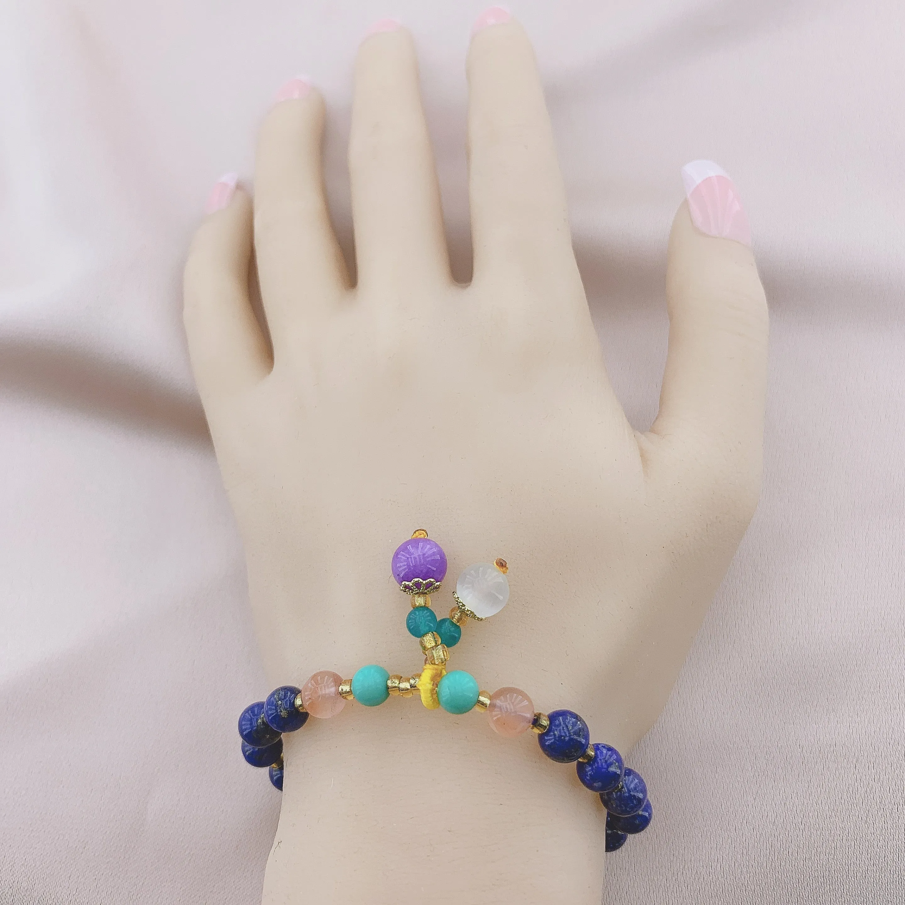 Women's Fashion Lapis Beads Gemstone Bracelets