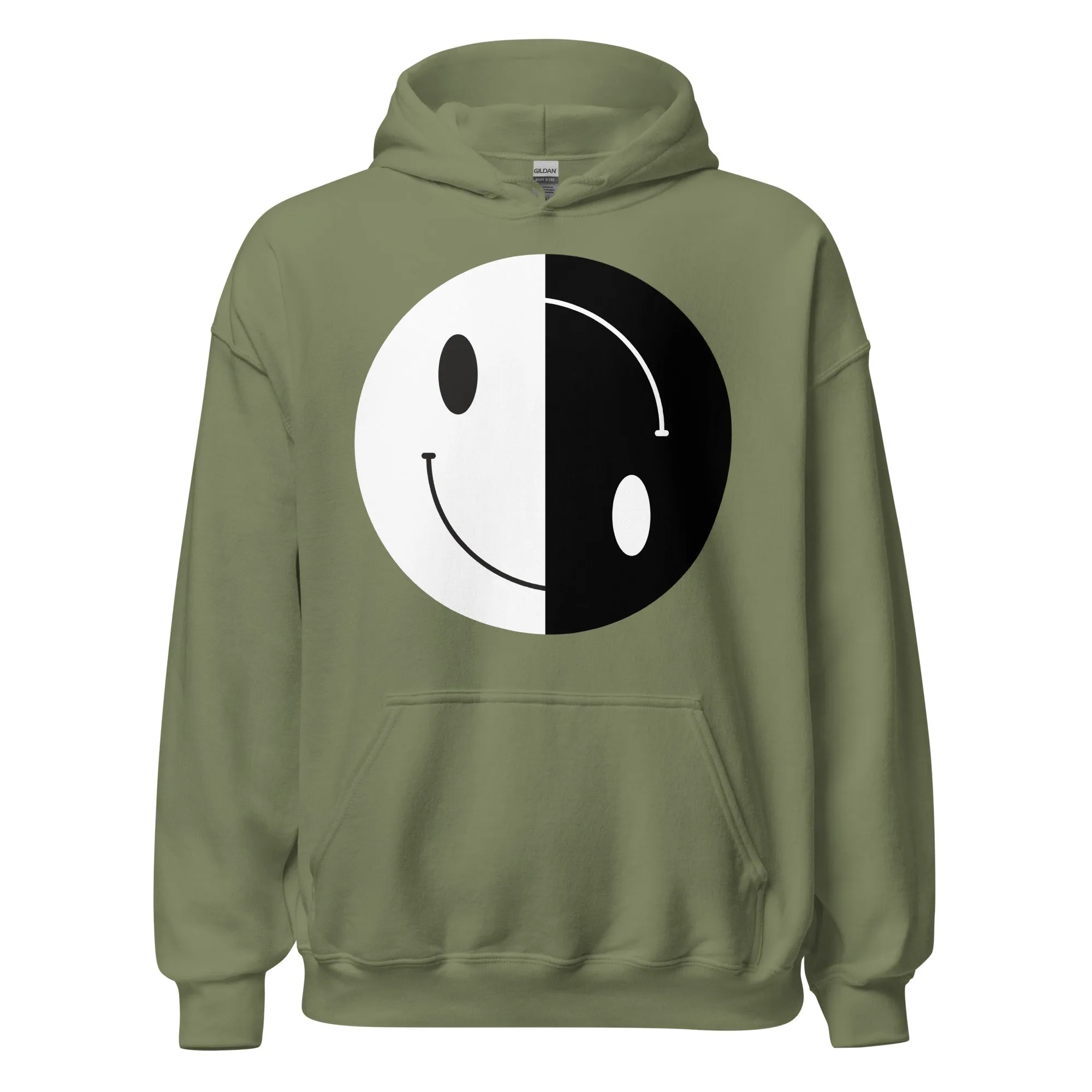 YIN YANG HAPPY FACE SMILE HOODIE