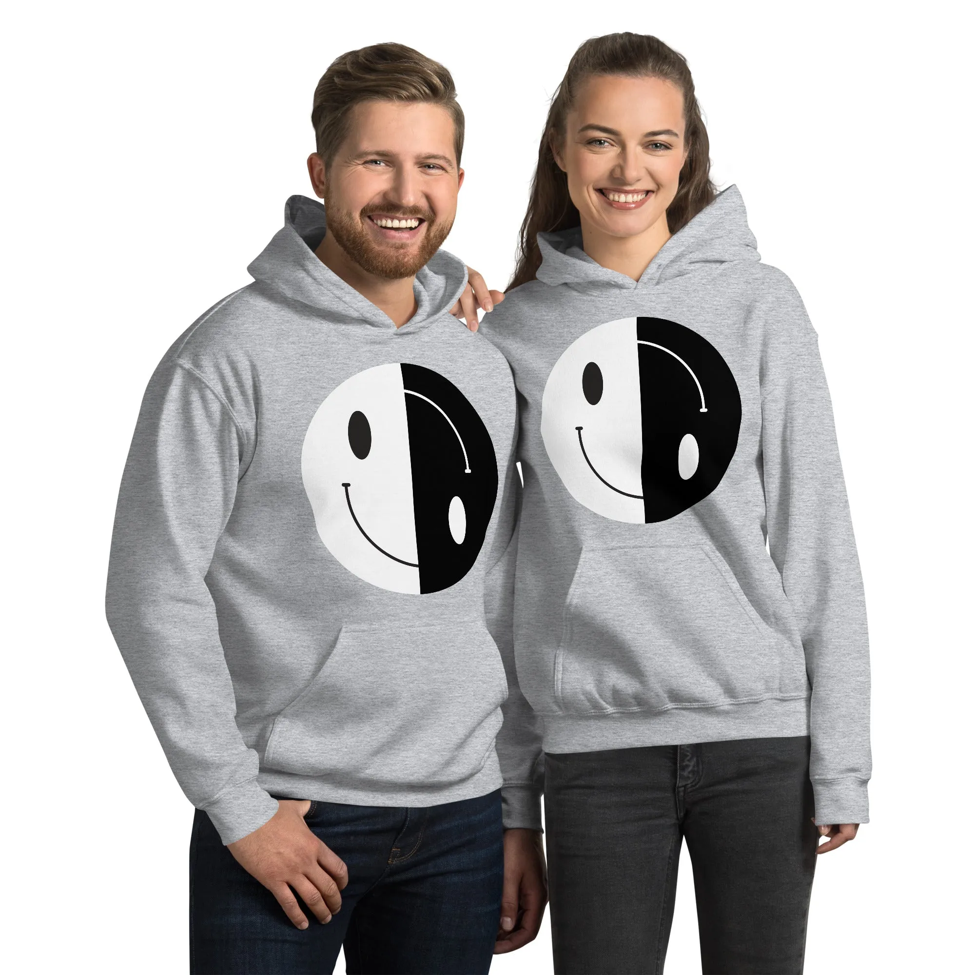 YIN YANG HAPPY FACE SMILE HOODIE