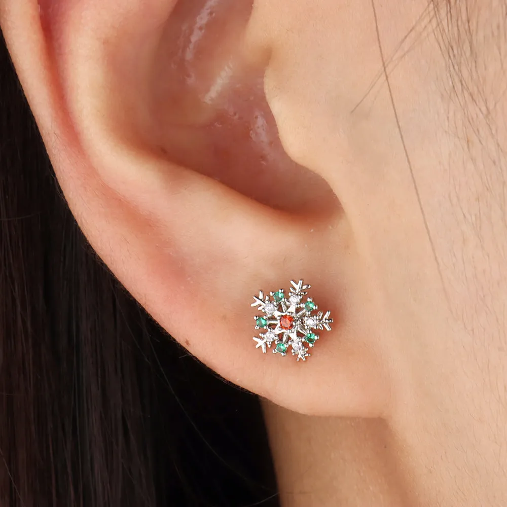 ❄️Cheery Snowflake Stud